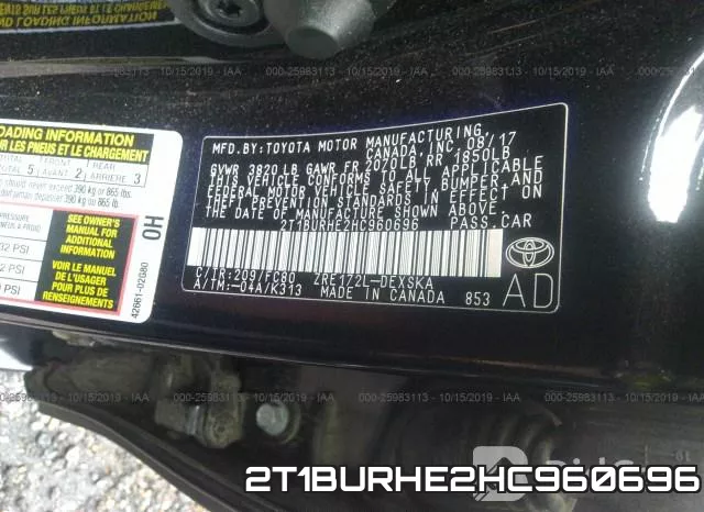 2T1BURHE2HC960696 фото 10