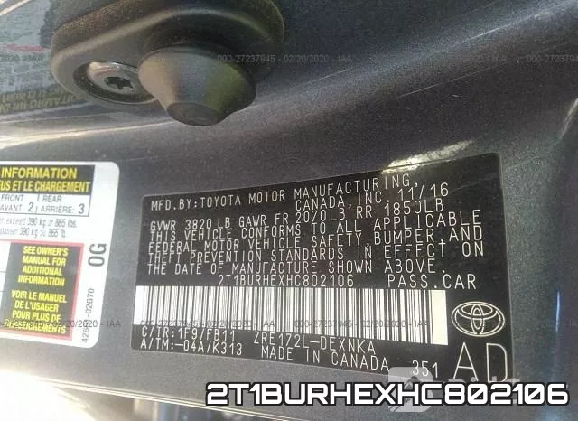 2T1BURHEXHC802106 фото 10