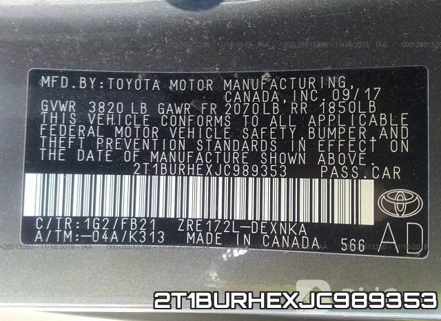 2T1BURHEXJC989353 фото 10