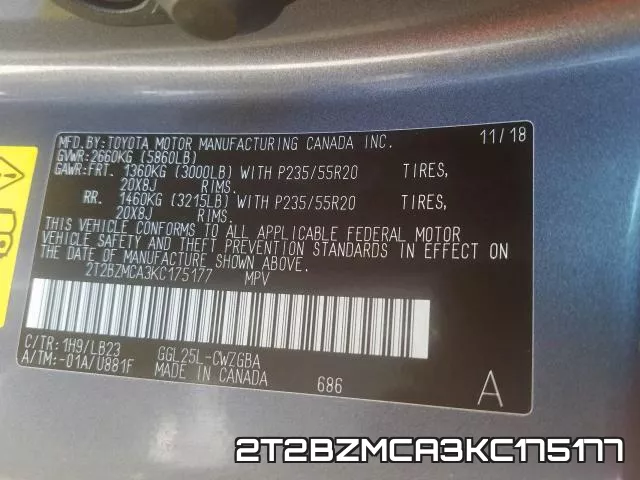2T2BZMCA3KC175177 фото 2