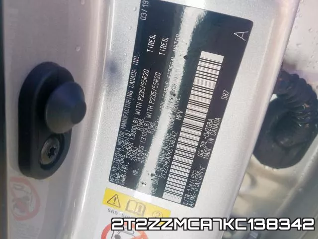 2T2ZZMCA7KC138342 фото 2