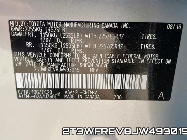 2T3WFREV8JW493019 фото 2