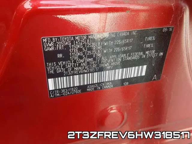 2T3ZFREV6HW318517 фото 2