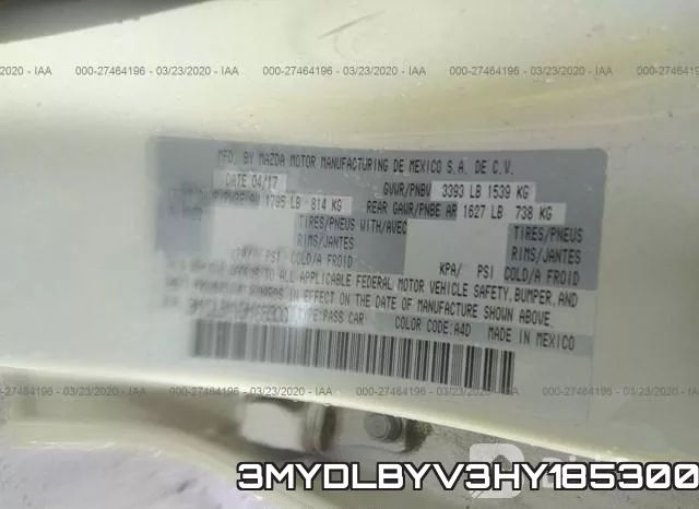 3MYDLBYV3HY185300 фото 10
