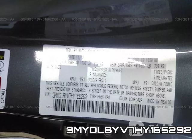 3MYDLBYV7HY165292 фото 10