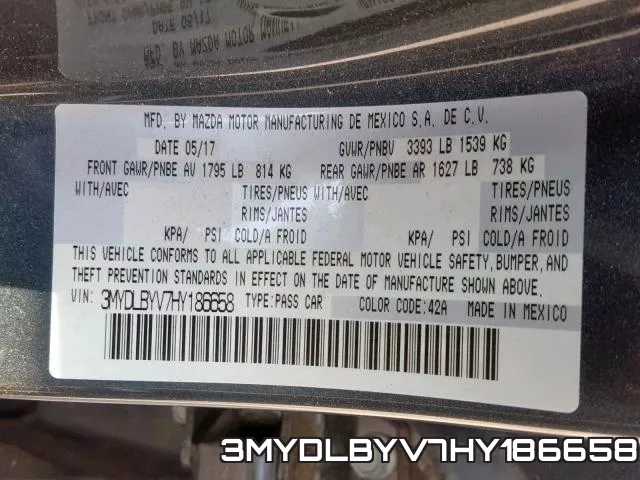3MYDLBYV7HY186658 фото 2