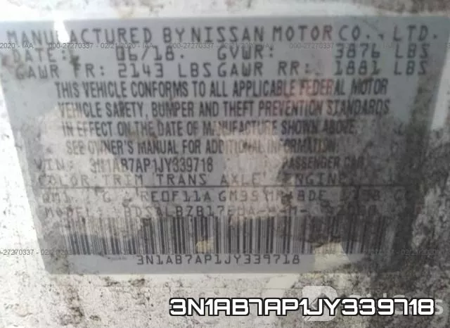 3N1AB7AP1JY339718 фото 10