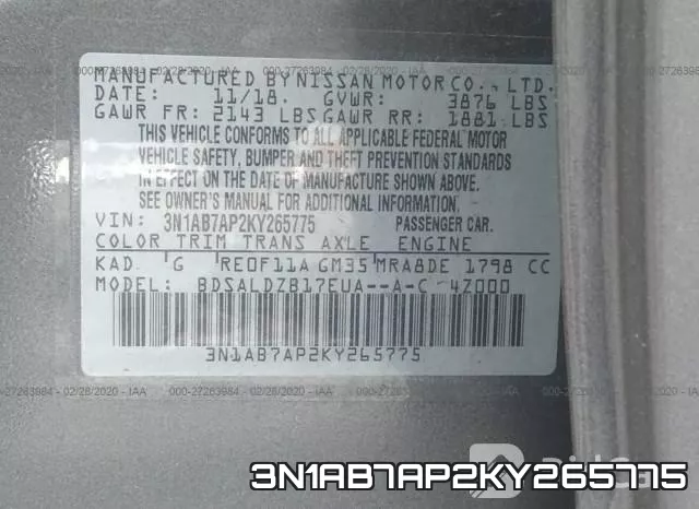 3N1AB7AP2KY265775 фото 10