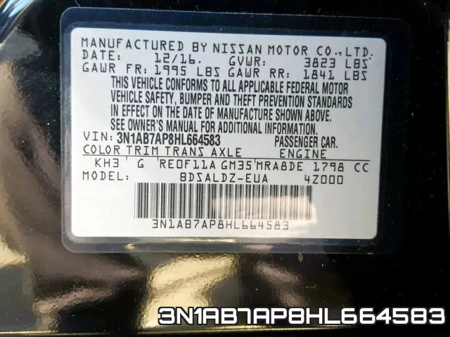 3N1AB7AP8HL664583 фото 2