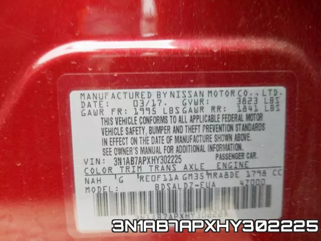 3N1AB7APXHY302225 фото 2