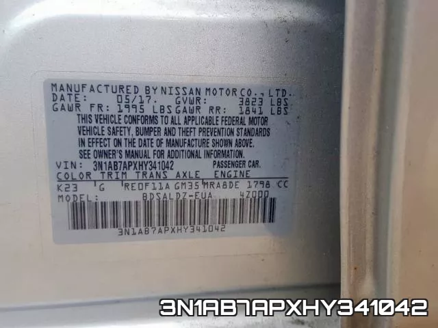3N1AB7APXHY341042 фото 2