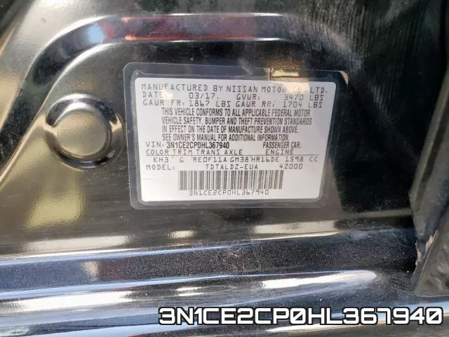 3N1CE2CP0HL367940 фото 2