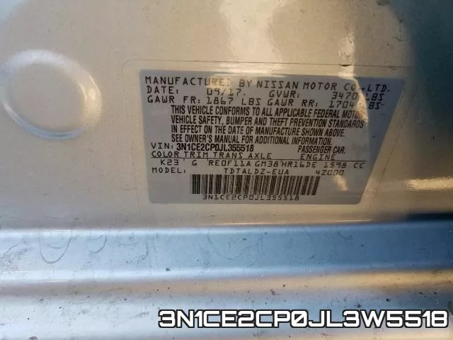 3N1CE2CP0JL3W5518 фото 2