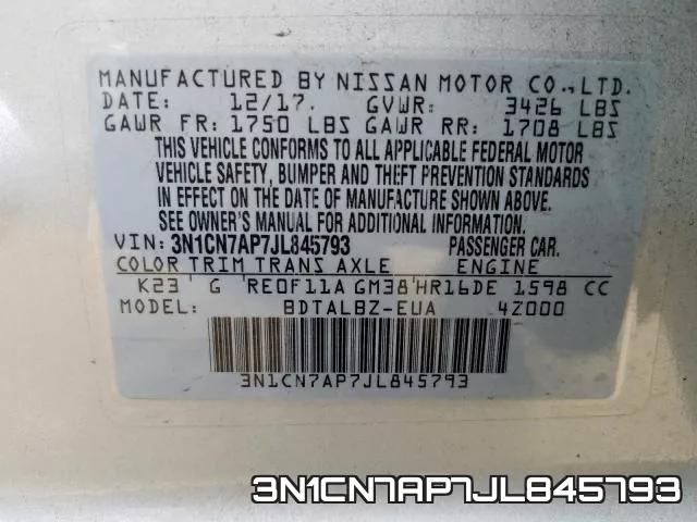 3N1CN7AP7JL845793 фото 2