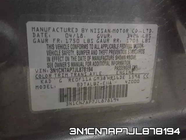 3N1CN7AP7JL878194 фото 2