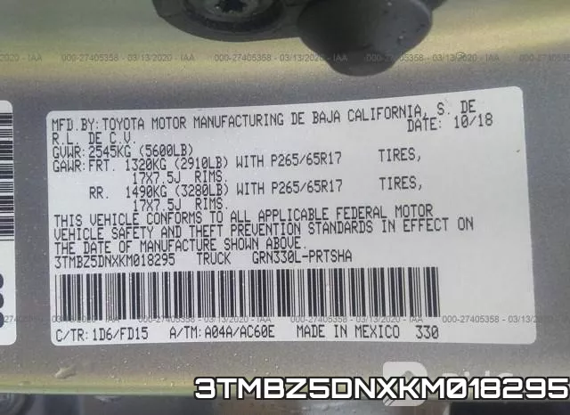 3TMBZ5DNXKM018295 фото 10