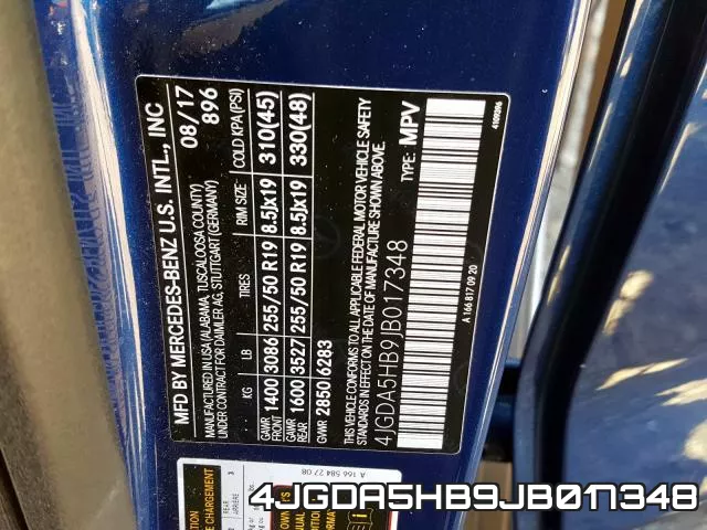 4JGDA5HB9JB017348 фото 2