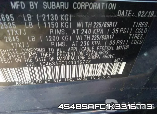 4S4BSAFC1K3316773 фото 10