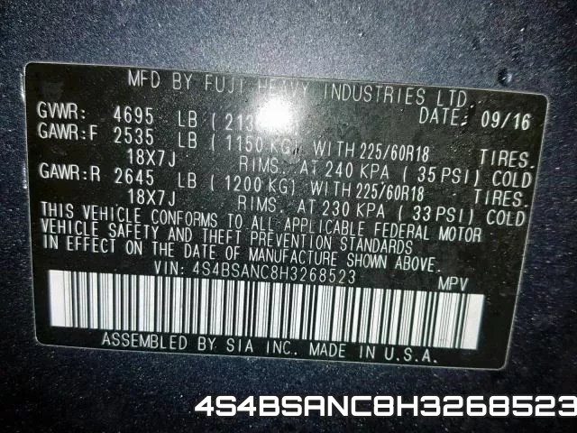 4S4BSANC8H3268523 фото 2
