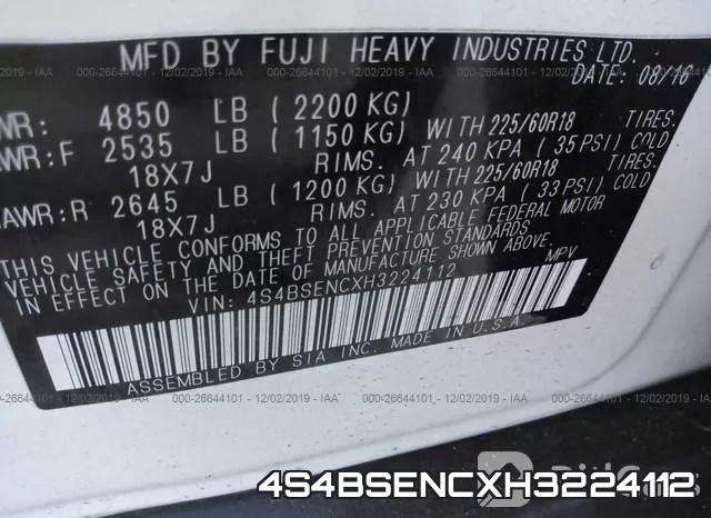 4S4BSENCXH3224112 фото 10