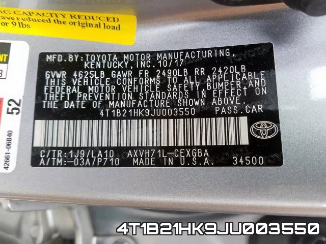 4T1B21HK9JU003550 фото 2