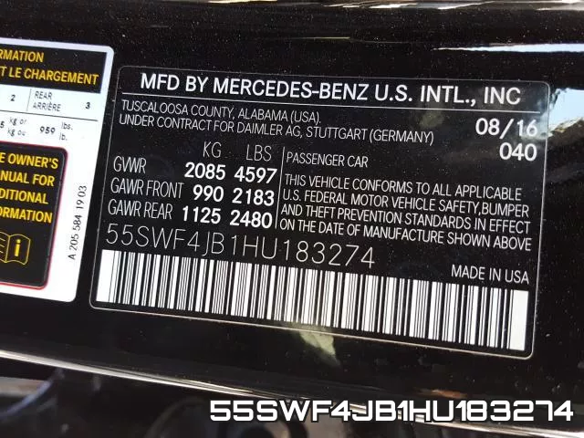 55SWF4JB1HU183274 фото 2
