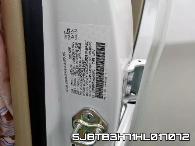 5J8TB3H71HL017072 фото 2