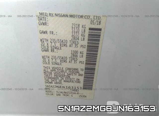 5N1AZ2MG8JN163153 фото 10