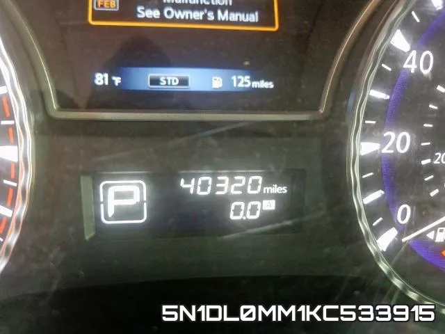 5N1DL0MM1KC533915 фото 9