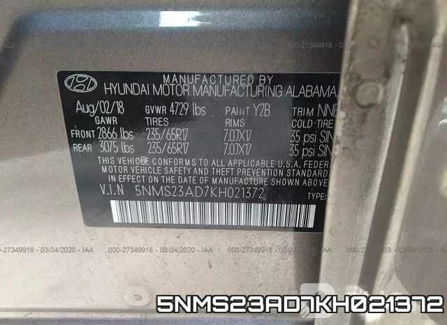 5NMS23AD7KH021372 фото 10