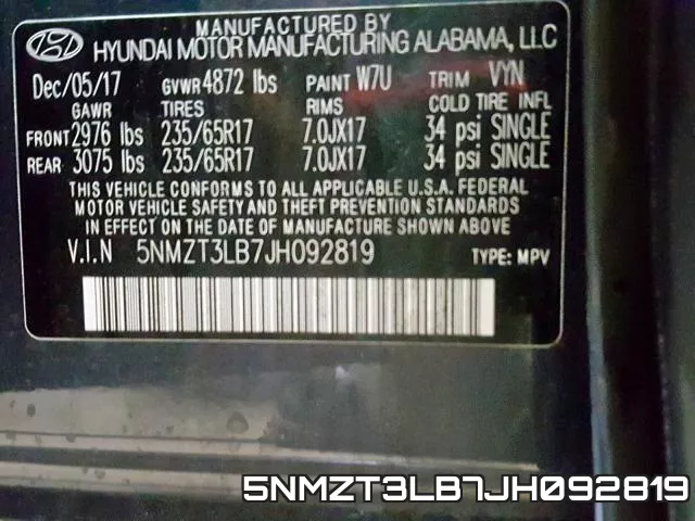 5NMZT3LB7JH092819 фото 2