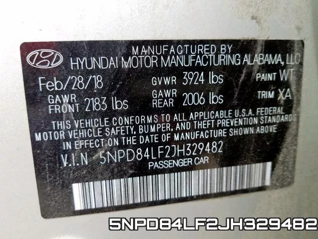 5NPD84LF2JH329482 фото 2