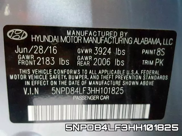 5NPD84LF3HH101825 фото 2