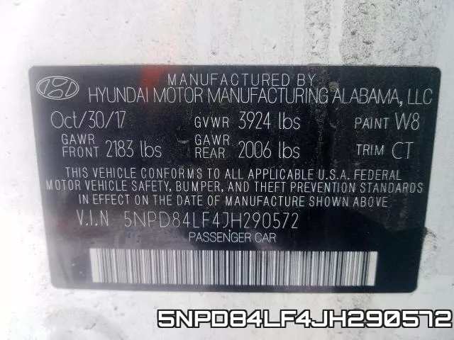 5NPD84LF4JH290572 фото 2