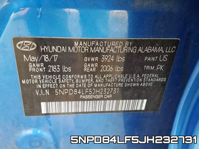 5NPD84LF5JH232731 фото 2