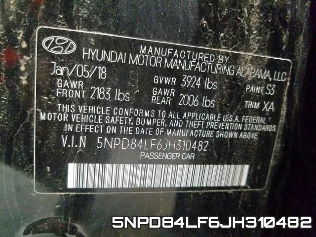 5NPD84LF6JH310482 фото 2