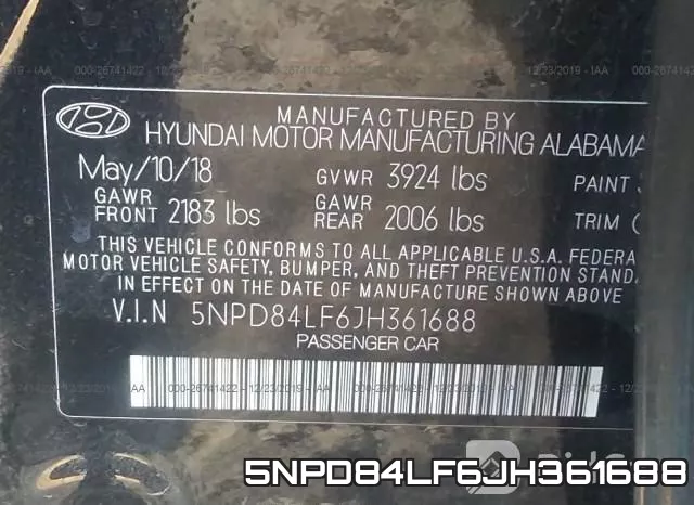 5NPD84LF6JH361688 фото 10