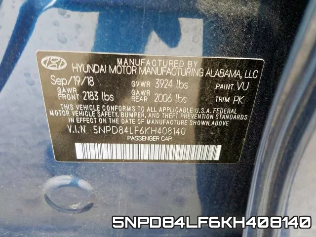 5NPD84LF6KH408140 фото 2