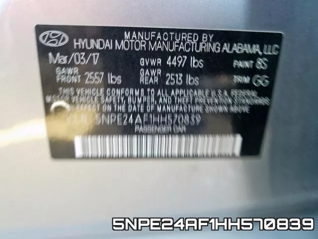 5NPE24AF1HH570839 фото 2