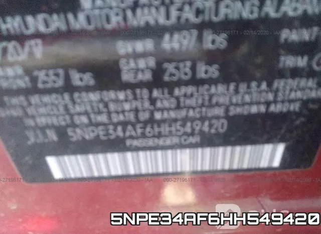 5NPE34AF6HH549420 фото 10