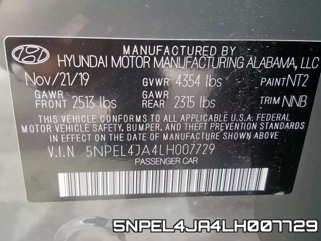 5NPEL4JA4LH007729 фото 2
