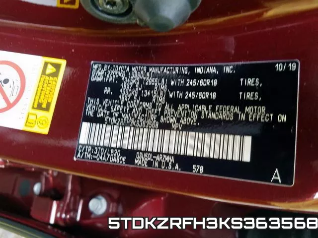 5TDKZRFH3KS363568 фото 2
