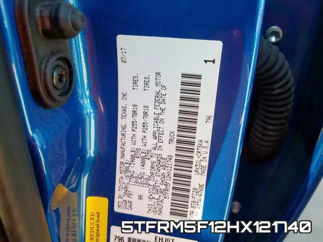5TFRM5F12HX121740 фото 2