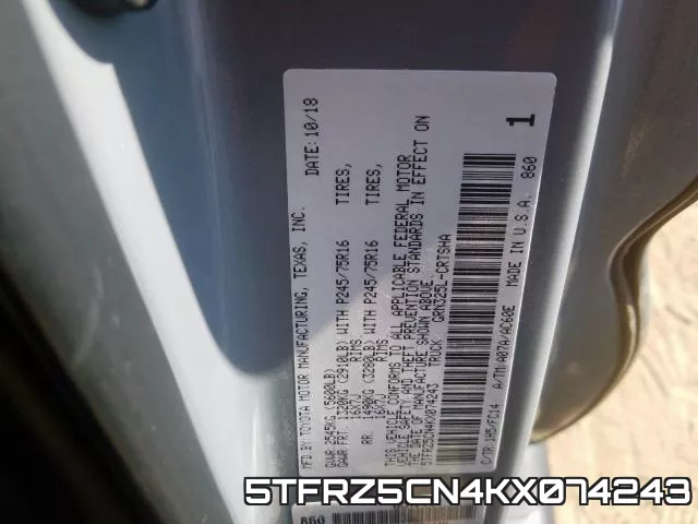 5TFRZ5CN4KX074243 фото 2