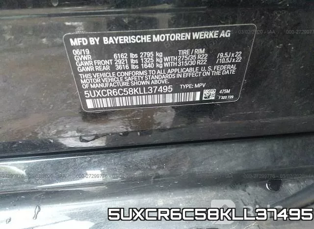 5UXCR6C58KLL37495 фото 10
