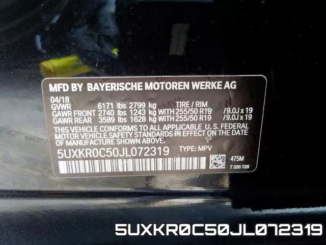 5UXKR0C50JL072319 фото 2