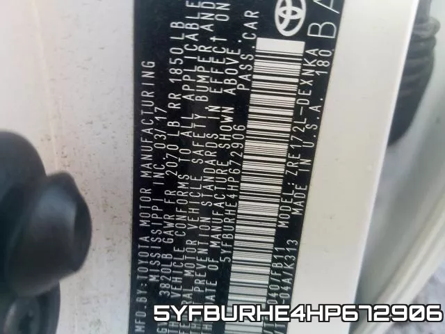 5YFBURHE4HP672906 фото 2