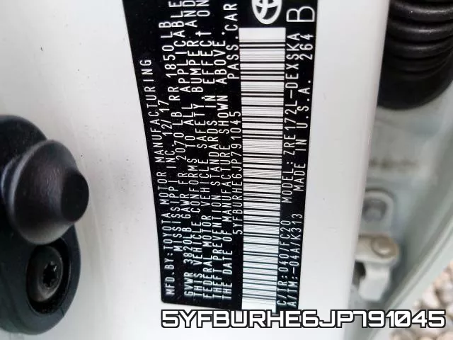 5YFBURHE6JP791045 фото 2
