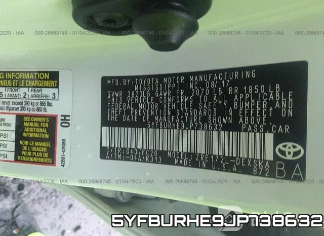 5YFBURHE9JP738632 фото 10