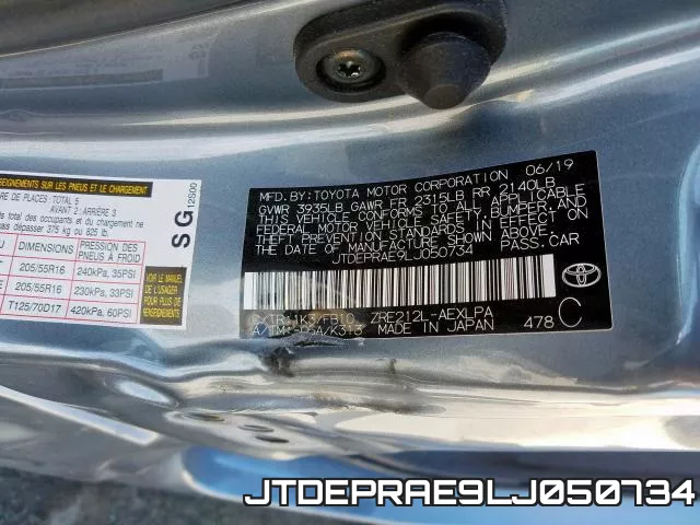 JTDEPRAE9LJ050734 фото 2